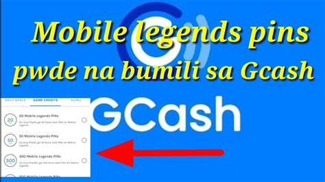 Paano bumili ng mobile legends pins sa Gcash .